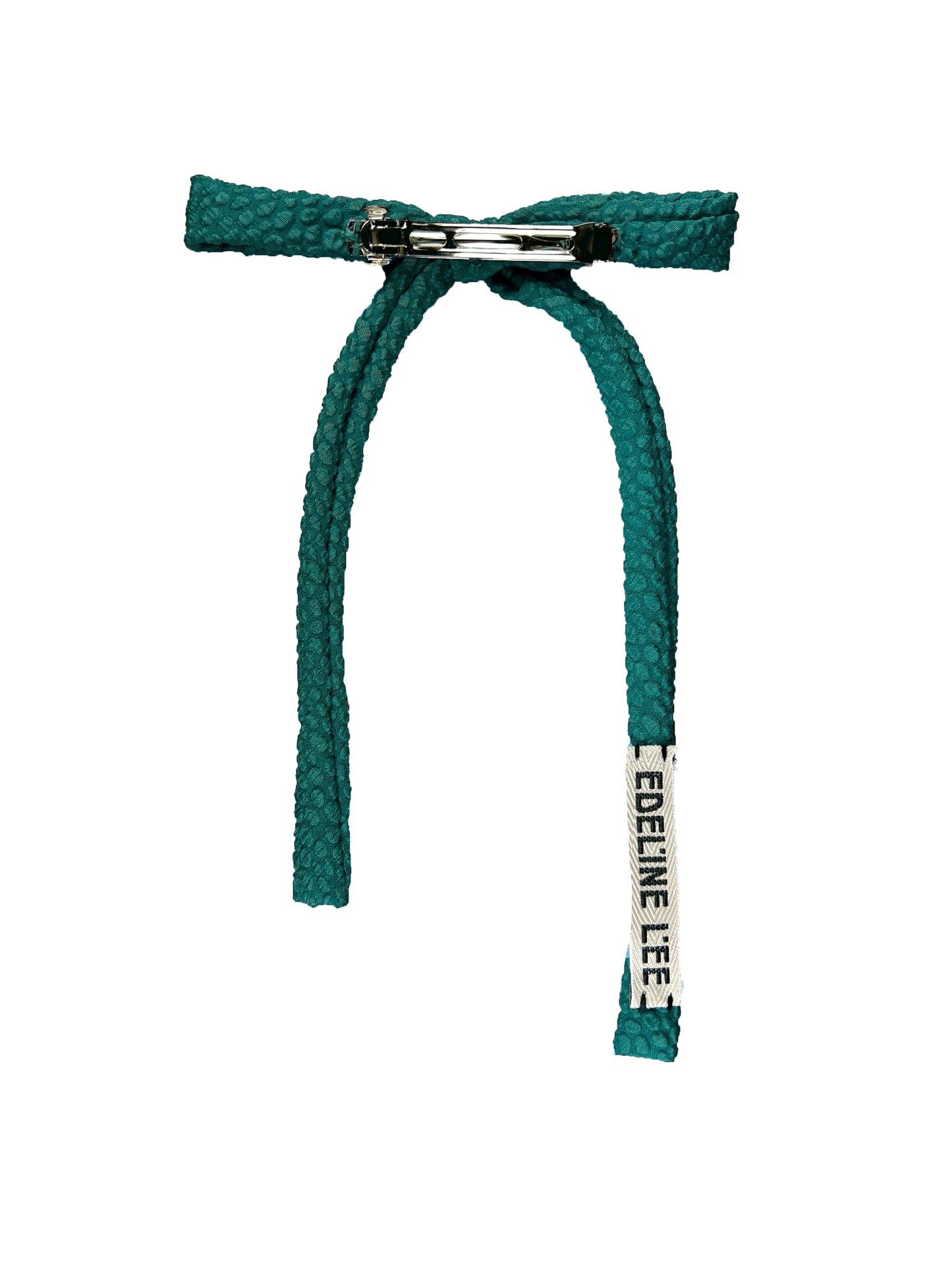 Flou Bubble Jacquard Floppy Bow Hair Barrette