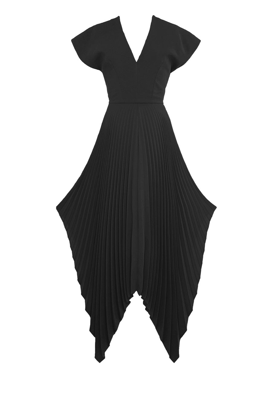 Edeline Lee - Pleat Dress Black Heavy Crepe EDELINE LEE Edeline Lee - Pleat Dress Black Heavy Crepe EDELINE LEE