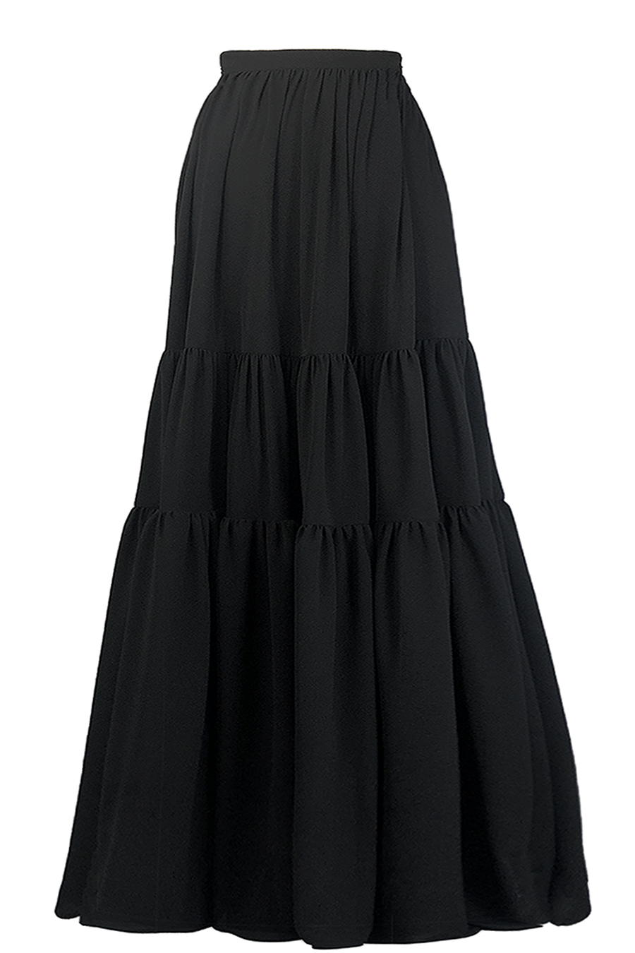 Black cotton maxi skirt uk hot sale
