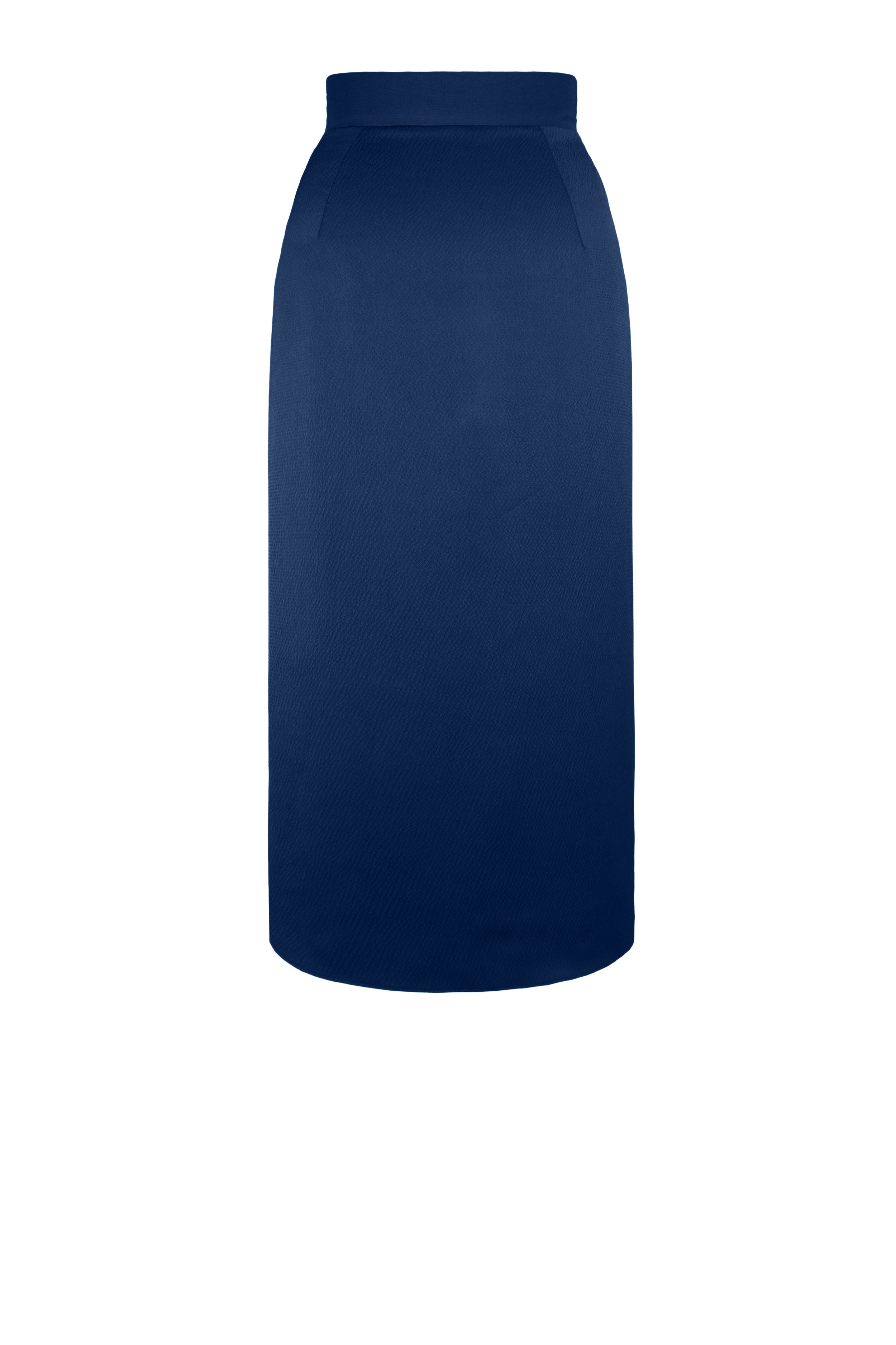 Edeline Lee - Flip Midi Skirt Navy Charmeuse Crinkle – EDELINE LEE