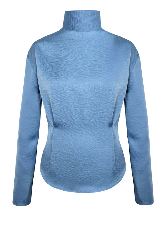 High Neck Sleeve Blouse