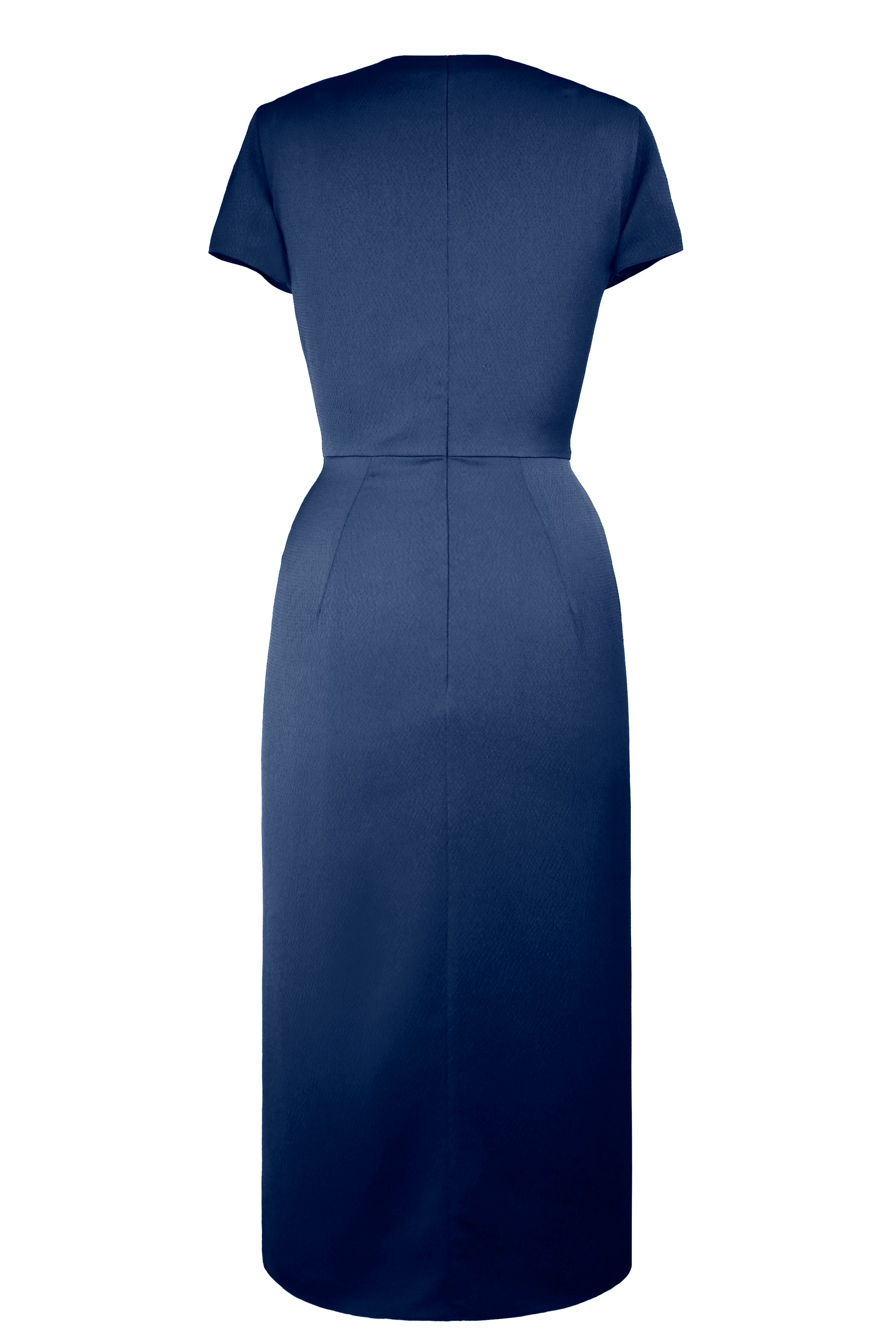 Edeline Lee - Irene Dress Navy Charmeuse Crinkle – EDELINE LEE