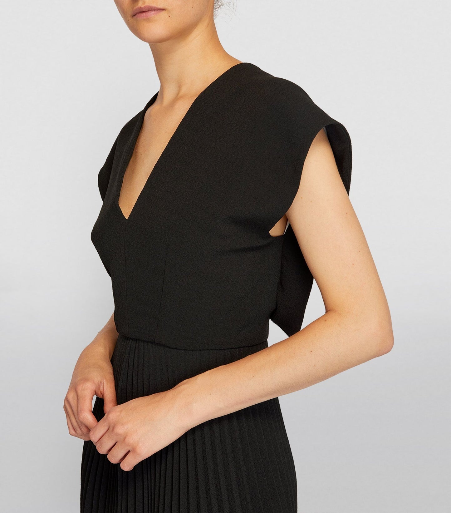 Edeline Lee - Pleat Dress Black Heavy Crepe EDELINE LEE Edeline Lee - Pleat Dress Black Heavy Crepe EDELINE LEE