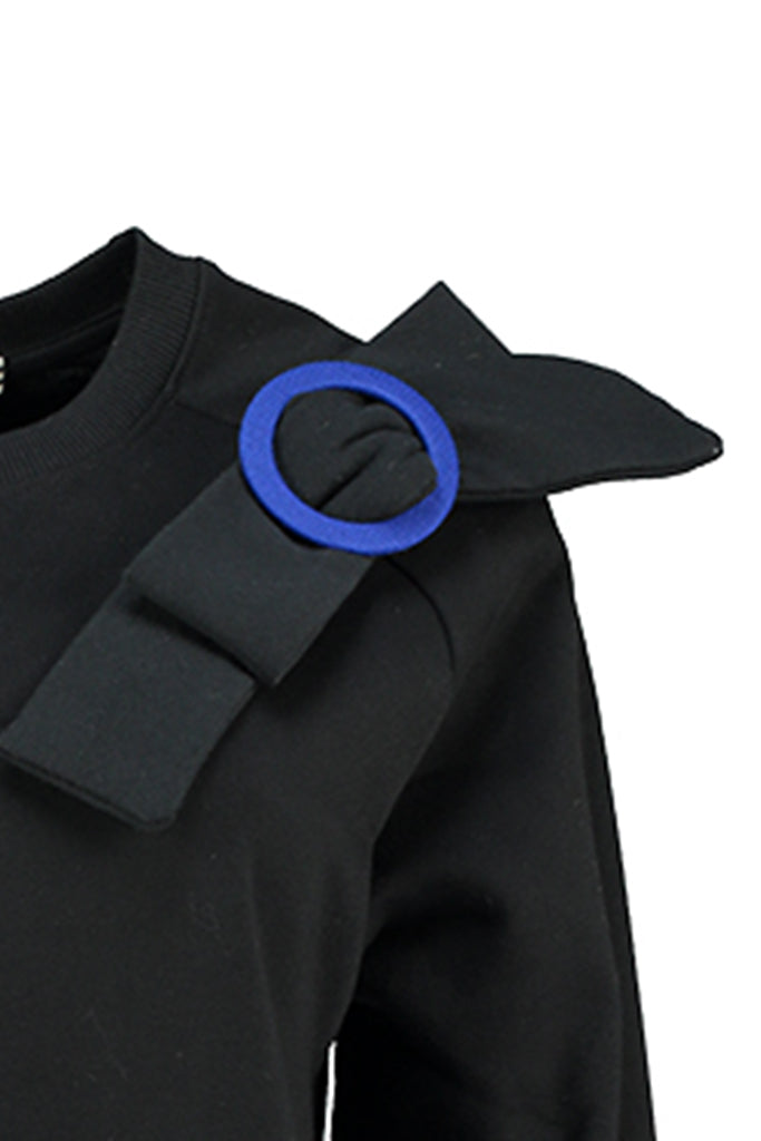 Epaulette Bow Sweatshirt